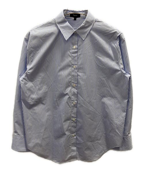 theory（セオリー）theory (セオリー) Stripe Shirting BF Shirt ブルー サイズ:Ｓの古着・服飾アイテム