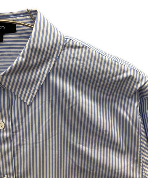 theory（セオリー）theory (セオリー) Stripe Shirting BF Shirt ブルー サイズ:Ｓの古着・服飾アイテム