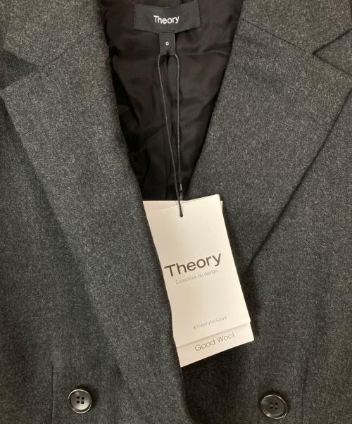 theory（セオリー）theory (セオリー) Sleek Flannel Boxy DB JKT グレーの古着・服飾アイテム
