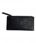 GUCCIグッチ）の古着「GGラバーエフェクト ジップカードケース」｜ブラック