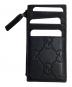 GUCCI (グッチ) GGラバーエフェクト ジップカードケース ブラック：13000円