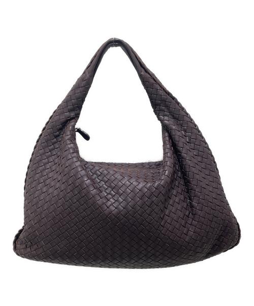 BOTTEGA VENETA（ボッテガベネタ）BOTTEGA VENETA (ボッテガベネタ) イントレチャート レザーワンショルダーバッグ ブラウンの古着・服飾アイテム
