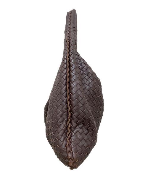 BOTTEGA VENETA（ボッテガベネタ）BOTTEGA VENETA (ボッテガベネタ) イントレチャート レザーワンショルダーバッグ ブラウンの古着・服飾アイテム