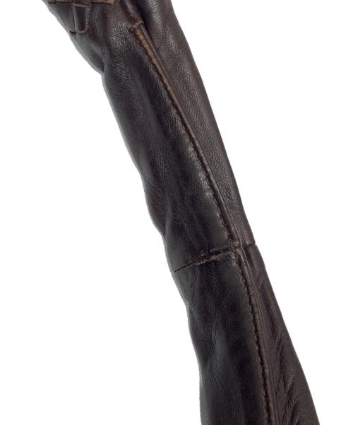 BOTTEGA VENETA（ボッテガベネタ）BOTTEGA VENETA (ボッテガベネタ) イントレチャート レザーワンショルダーバッグ ブラウンの古着・服飾アイテム