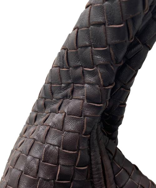 BOTTEGA VENETA（ボッテガベネタ）BOTTEGA VENETA (ボッテガベネタ) イントレチャート レザーワンショルダーバッグ ブラウンの古着・服飾アイテム