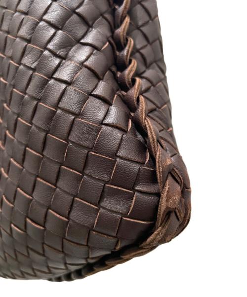 BOTTEGA VENETA（ボッテガベネタ）BOTTEGA VENETA (ボッテガベネタ) イントレチャート レザーワンショルダーバッグ ブラウンの古着・服飾アイテム