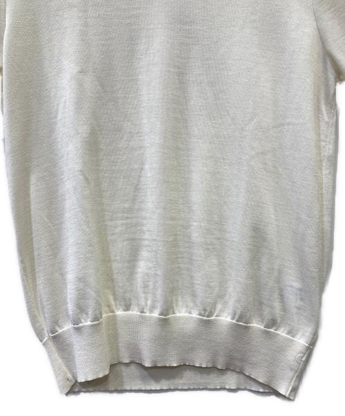 UNITED ARROWS（ユナイテッドアローズ）UNITED ARROWS (ユナイテッドアローズ) コットンシルク 18G ショートスリーブニット オフホワイト サイズ:FREE 未使用品の古着・服飾アイテム