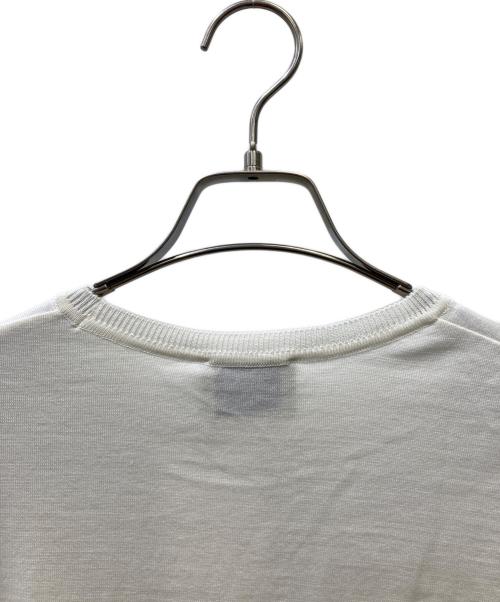 UNITED ARROWS（ユナイテッドアローズ）UNITED ARROWS (ユナイテッドアローズ) コットンシルク 18G ショートスリーブニット オフホワイト サイズ:FREE 未使用品の古着・服飾アイテム