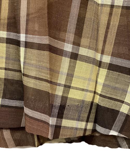 AURALEE（オーラリー）AURALEE (オーラリー) シアークロスプリーツスカート ブラウン サイズ:1の古着・服飾アイテム