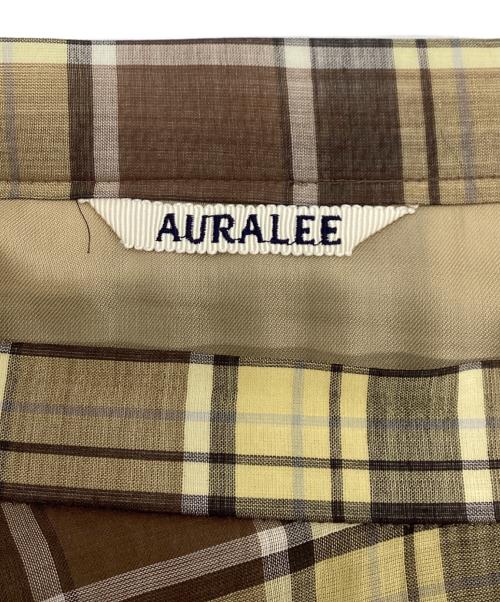 AURALEE（オーラリー）AURALEE (オーラリー) シアークロスプリーツスカート ブラウン サイズ:1の古着・服飾アイテム