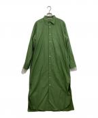 AURALEEオーラリー）の古着「WASHED FINX TWILL ONE-PIECE」｜グリーン