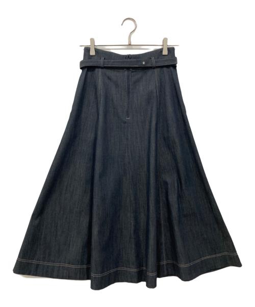 ANAYI（アナイ）ANAYI (アナイ) デニムライクコサージュ付きスカート インディゴ サイズ:36の古着・服飾アイテム