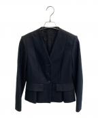 ANAYIアナイ）の古着「ツイルジャージペプラムジャケット」｜ネイビー