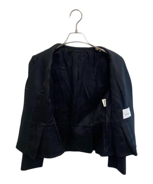 ANAYI（アナイ）ANAYI (アナイ) ツイルジャージペプラムジャケット ネイビー サイズ:36の古着・服飾アイテム