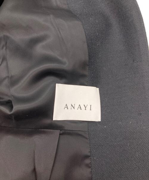 ANAYI（アナイ）ANAYI (アナイ) ツイルジャージペプラムジャケット ネイビー サイズ:36の古着・服飾アイテム