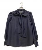 ANAYIアナイ）の古着「ウールデニムライクボウ ブラウス」｜インディゴ