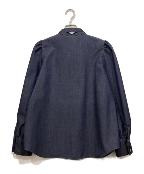 ANAYI（アナイ）ANAYI (アナイ) ウールデニムライクボウ ブラウス インディゴ サイズ:38 未使用品の古着・服飾アイテム