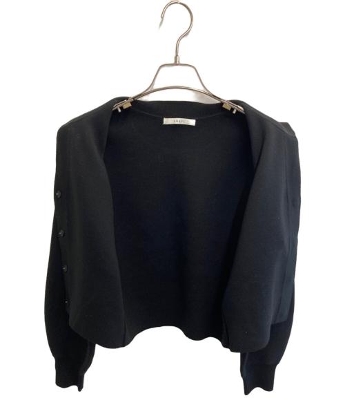 ANAYI（アナイ）ANAYI (アナイ) メリノウールビジューカーディガン ブラック サイズ:38の古着・服飾アイテム