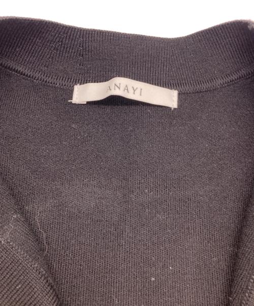 ANAYI（アナイ）ANAYI (アナイ) メリノウールビジューカーディガン ブラック サイズ:38の古着・服飾アイテム