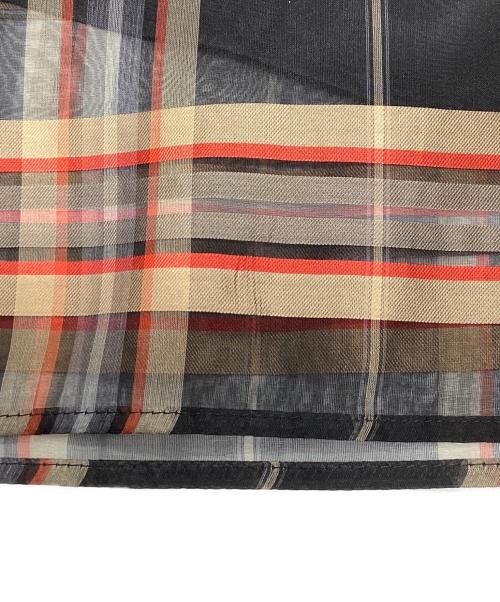 ANAYI（アナイ）ANAYI (アナイ) シアーチェックギャザー スカート ブラック サイズ:36の古着・服飾アイテム