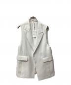 ANAYIアナイ）の古着「バスケットツイードペプラムジレ」｜ホワイト