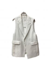 ANAYI（アナイ）の古着「バスケットツイードペプラムジレ」｜ホワイト