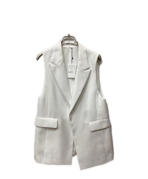 ANAYI（アナイ）ANAYI (アナイ) バスケットツイードペプラムジレ ホワイト サイズ:36の古着・服飾アイテム