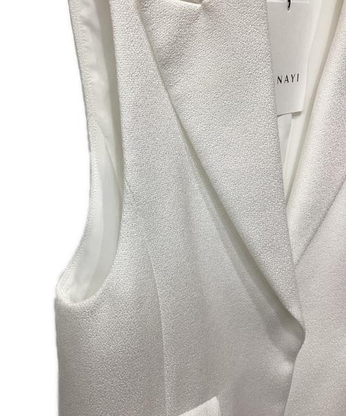 ANAYI（アナイ）ANAYI (アナイ) バスケットツイードペプラムジレ ホワイト サイズ:36の古着・服飾アイテム