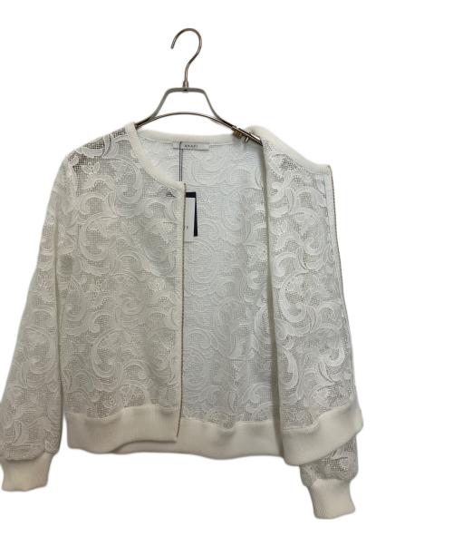 ANAYI（アナイ）ANAYI (アナイ) レースブルゾン ホワイト サイズ:38 未使用品の古着・服飾アイテム