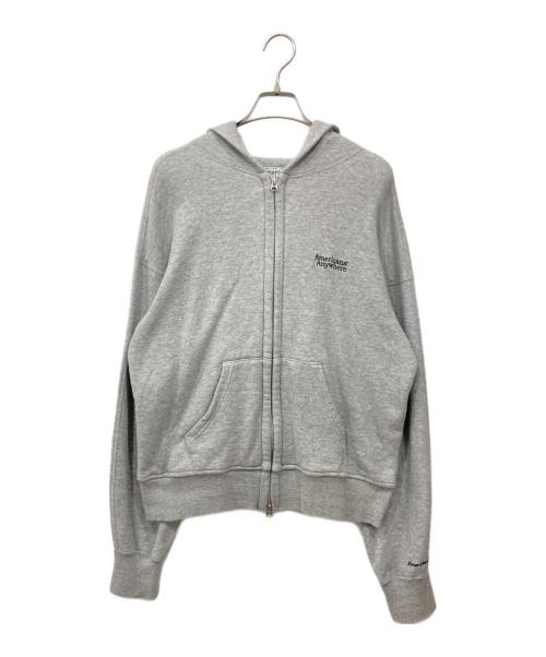 Americana（アメリカーナ）Americana (アメリカーナ) 裏毛サーマル ジップパーカー グレー サイズ:Freeの古着・服飾アイテム