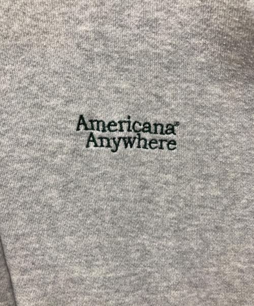 Americana（アメリカーナ）Americana (アメリカーナ) 裏毛サーマル ジップパーカー グレー サイズ:Freeの古着・服飾アイテム
