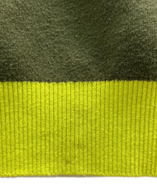 CABAN（キャバン）CABAN (キャバン) コットンカシミヤ バイカラーVネックカーディガン カーキ サイズ:Мの古着・服飾アイテム