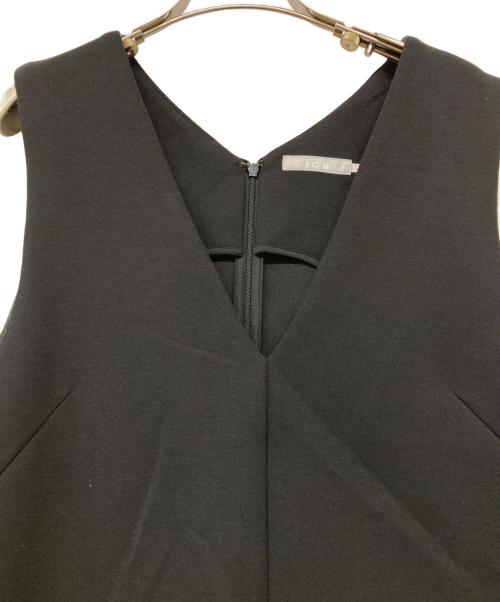 icB（アイシービー）icB (アイシービー) コンパクトダブルフェイス ジャンパースカート ブラック サイズ:XSの古着・服飾アイテム