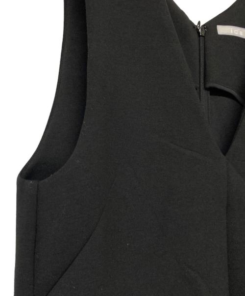 icB（アイシービー）icB (アイシービー) コンパクトダブルフェイス ジャンパースカート ブラック サイズ:XSの古着・服飾アイテム