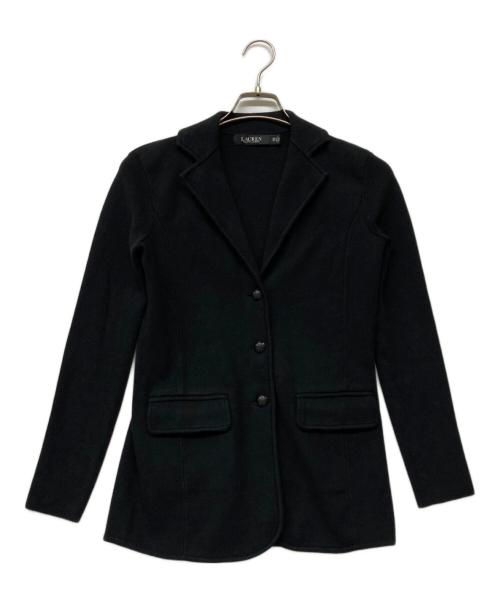 LAUREN RALPH LAUREN（ローレンラルフローレン）LAUREN RALPH LAUREN (ローレンラルフローレン) 3Bニットテーラードジャケット ブラック サイズ:XSの古着・服飾アイテム