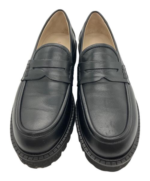 CORSO ROMA 9（コルソローマノーヴェ）CORSO ROMA 9 (コルソローマノーヴェ) プレーンローファー ブラック サイズ:37の古着・服飾アイテム