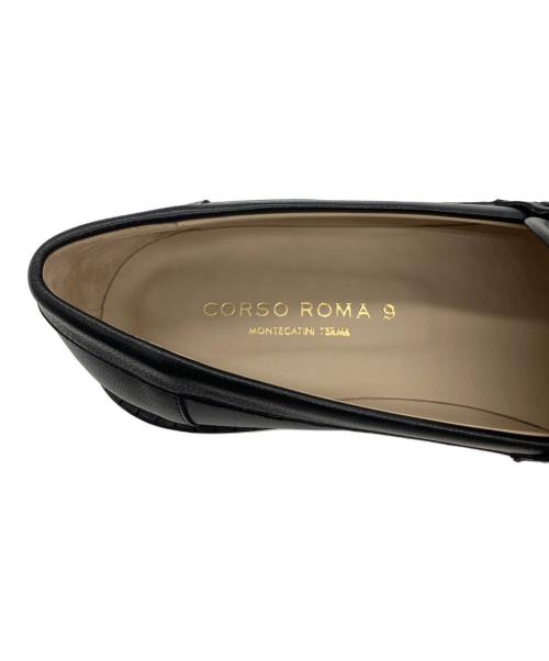CORSO ROMA 9（コルソローマノーヴェ）CORSO ROMA 9 (コルソローマノーヴェ) プレーンローファー ブラック サイズ:37の古着・服飾アイテム
