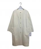 FRAY IDフレイ アイディー）の古着「super140'sウールリバーコート」｜アイボリー