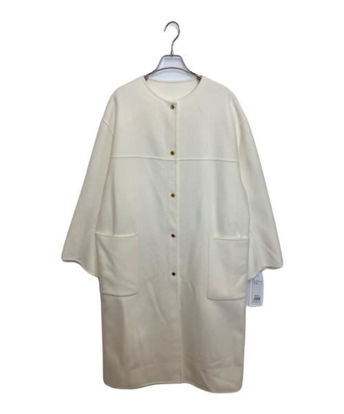 FRAY ID（フレイ アイディー）FRAY ID (フレイ アイディー) super140'sウールリバーコート アイボリー サイズ:１ 未使用品の古着・服飾アイテム