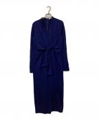 Pinky & Dianneピンキーアンドダイアン）の古着「ウエストリボンジャージワンピース」｜ブルー