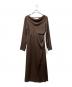 FRAY ID（フレイ アイディー）の古着「バックオープンドレープドレス」｜ブラウン