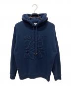 LOEWEロエベ）の古着「24SS RELAXED FIT HOODIE リラックスフィット アナグラム ロゴ フーディー」｜ネイビー
