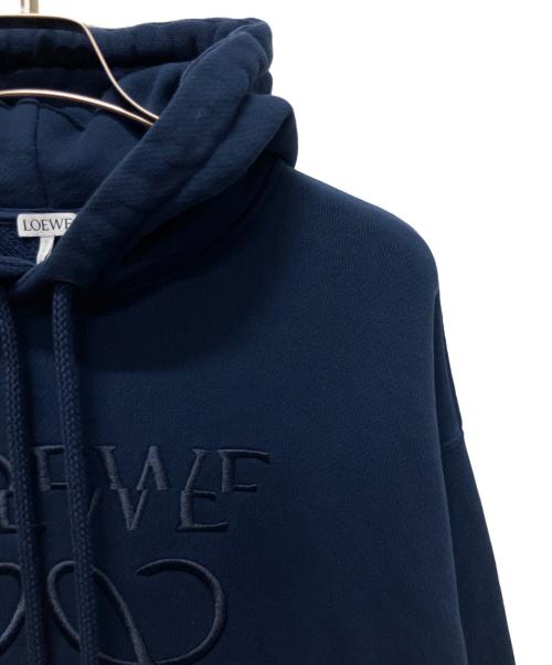 LOEWE（ロエベ）LOEWE (ロエベ) 24SS RELAXED FIT HOODIE リラックスフィット アナグラム ロゴ フーディー ネイビー サイズ:XSの古着・服飾アイテム