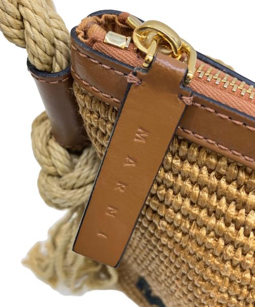 MARNI（マルニ）MARNI (マルニ) ラフィアクロスバッグ ブラウンの古着・服飾アイテム