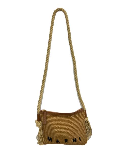 MARNI（マルニ）MARNI (マルニ) ラフィアクロスバッグ ブラウンの古着・服飾アイテム