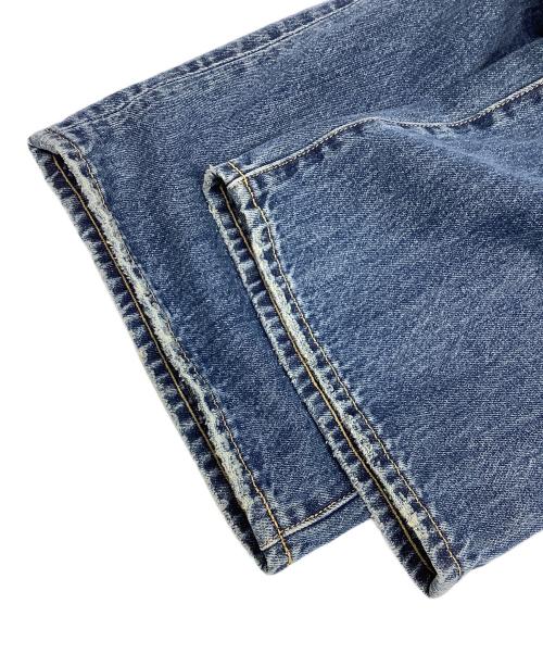 moussy（マウジー）moussy (マウジー) FOLD WAIST WIDE STRAIGHT インディゴ サイズ:1の古着・服飾アイテム