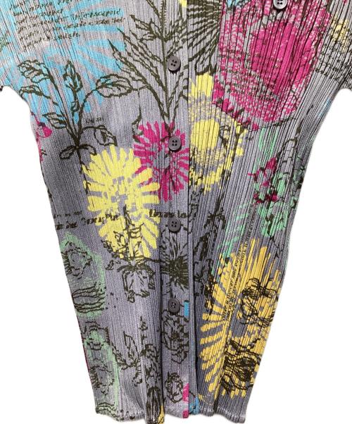 PLEATS PLEASE（プリーツプリーズ）PLEATS PLEASE (プリーツプリーズ) 総柄プリーツシャツ パープル サイズ:3の古着・服飾アイテム