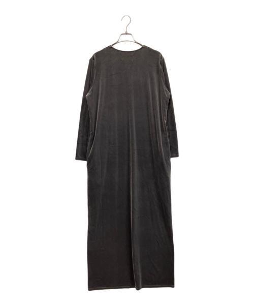 aere（アエレ）aere (アエレ) Vネックベロアワンピース グレー サイズ:3の古着・服飾アイテム