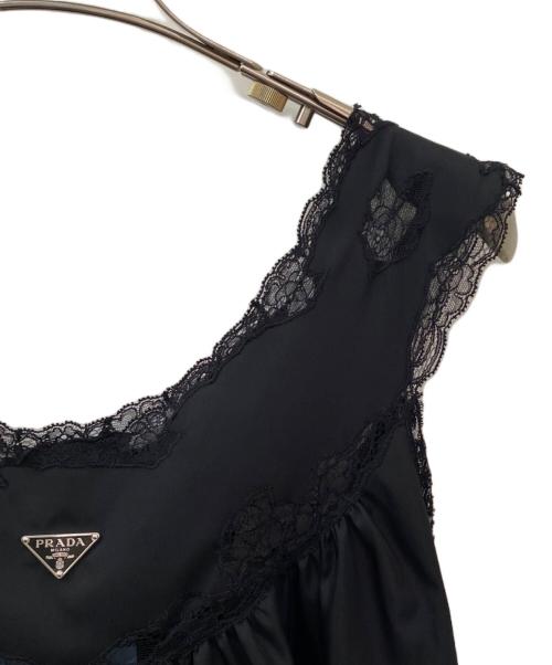 PRADA（プラダ）PRADA (プラダ) Re Nylon レース ワンピース ブラック サイズ:38の古着・服飾アイテム
