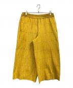 IM MENアイム メン）の古着「ニットワイドパンツ」｜マスタード